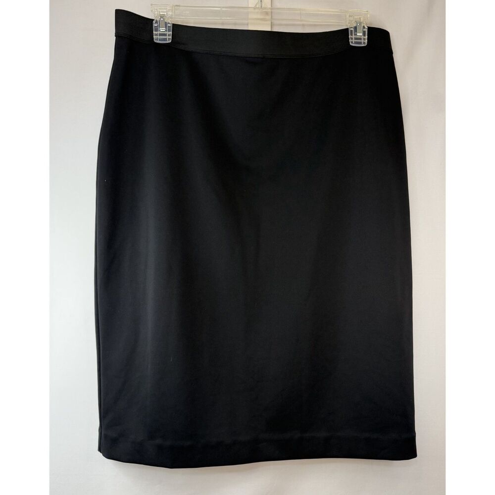 Size XXL Alfani Black Maxi Pencil Skirt Stretch Back Zip Slit Career Work